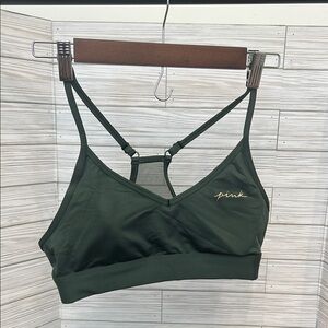 PINK Victoria's Secret Green Sports Bra with Y-Back